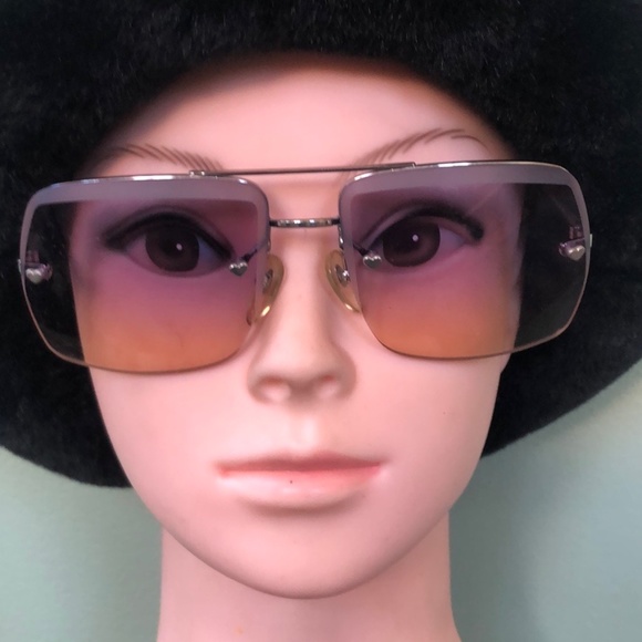 Chloe 45s sunglasses squared half rim with pink double grading lenses main image 7